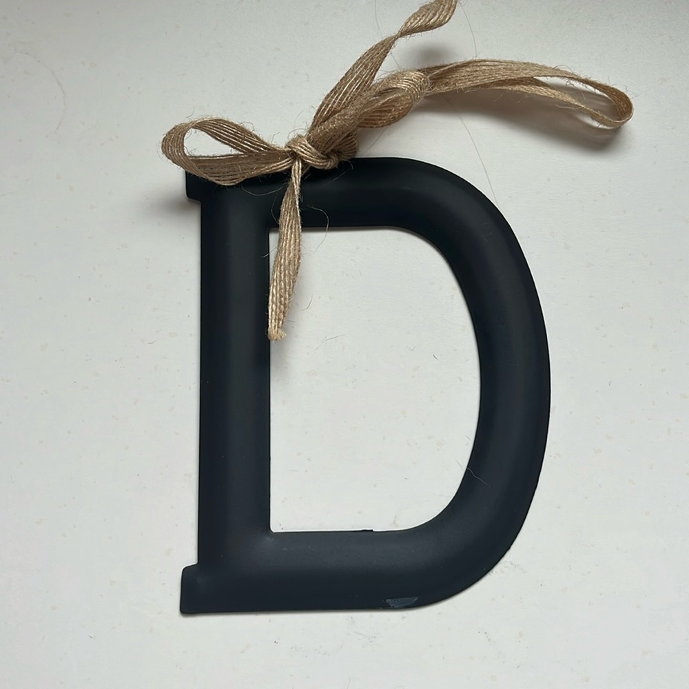 Letter “D” Can be used as an ornament or small decorative hanger